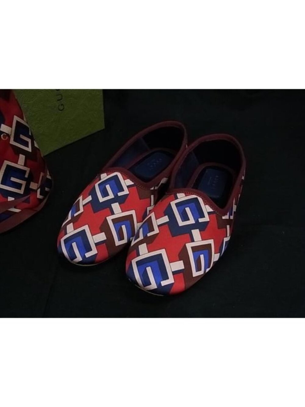 Gucci Nylon Shoes Red Multicolor